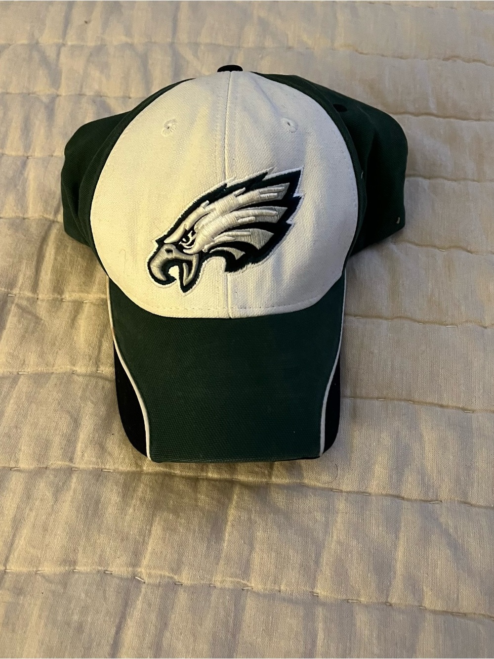 Philadelphia Eagles Unisex Adjustable Green and White Dad Baseball Hat - Picture 2 of 10